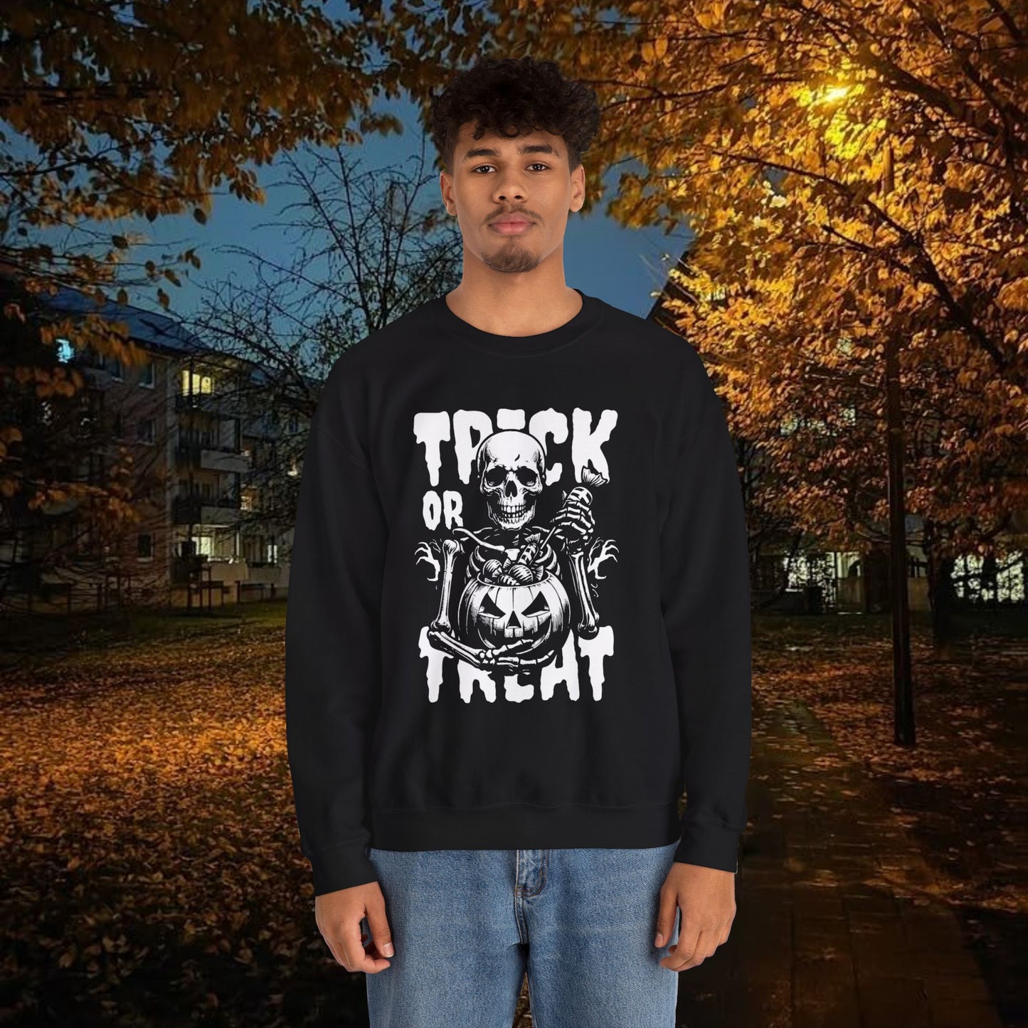 Halloween Skeleton Crewneck Sweatshirt