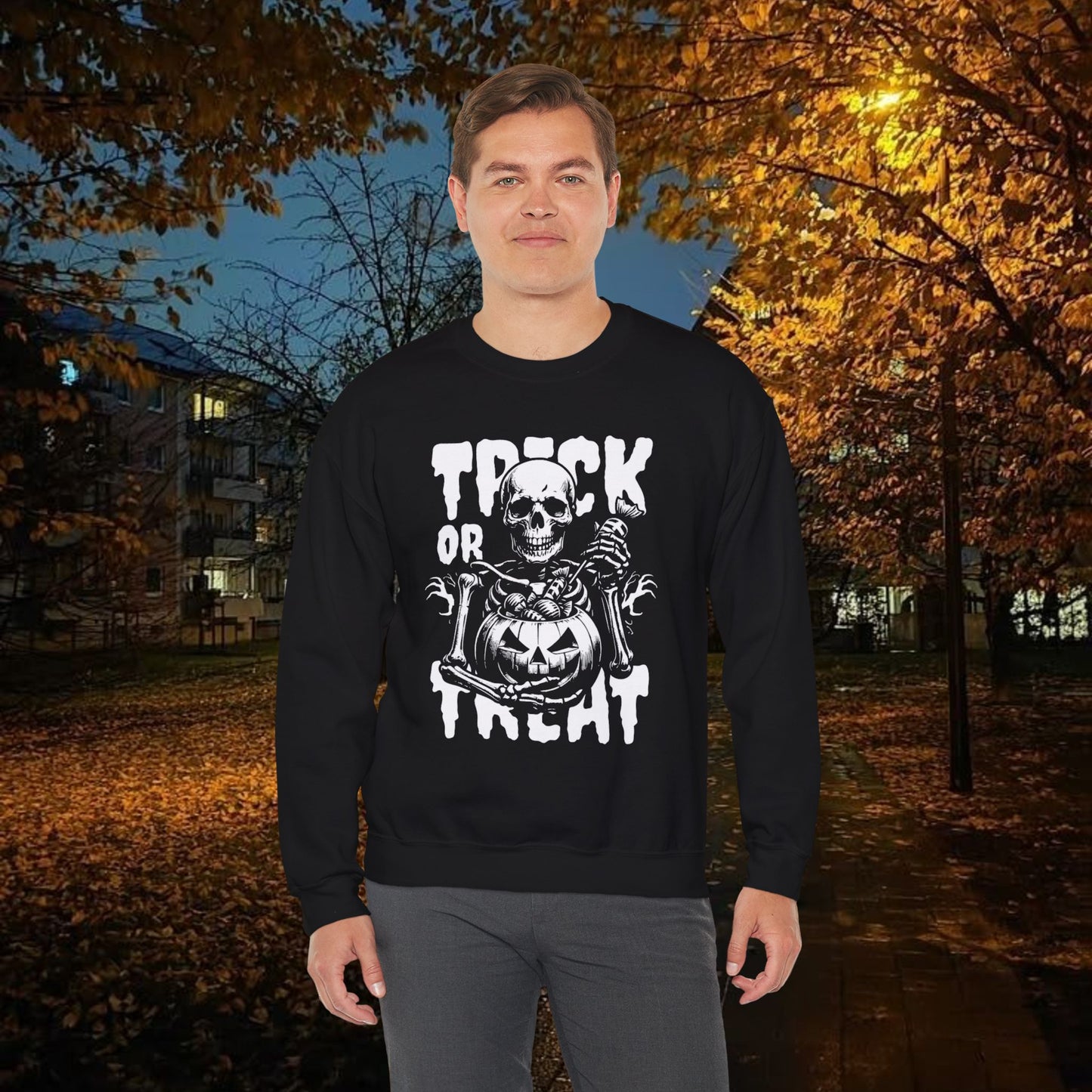 Halloween Skeleton Crewneck Sweatshirt