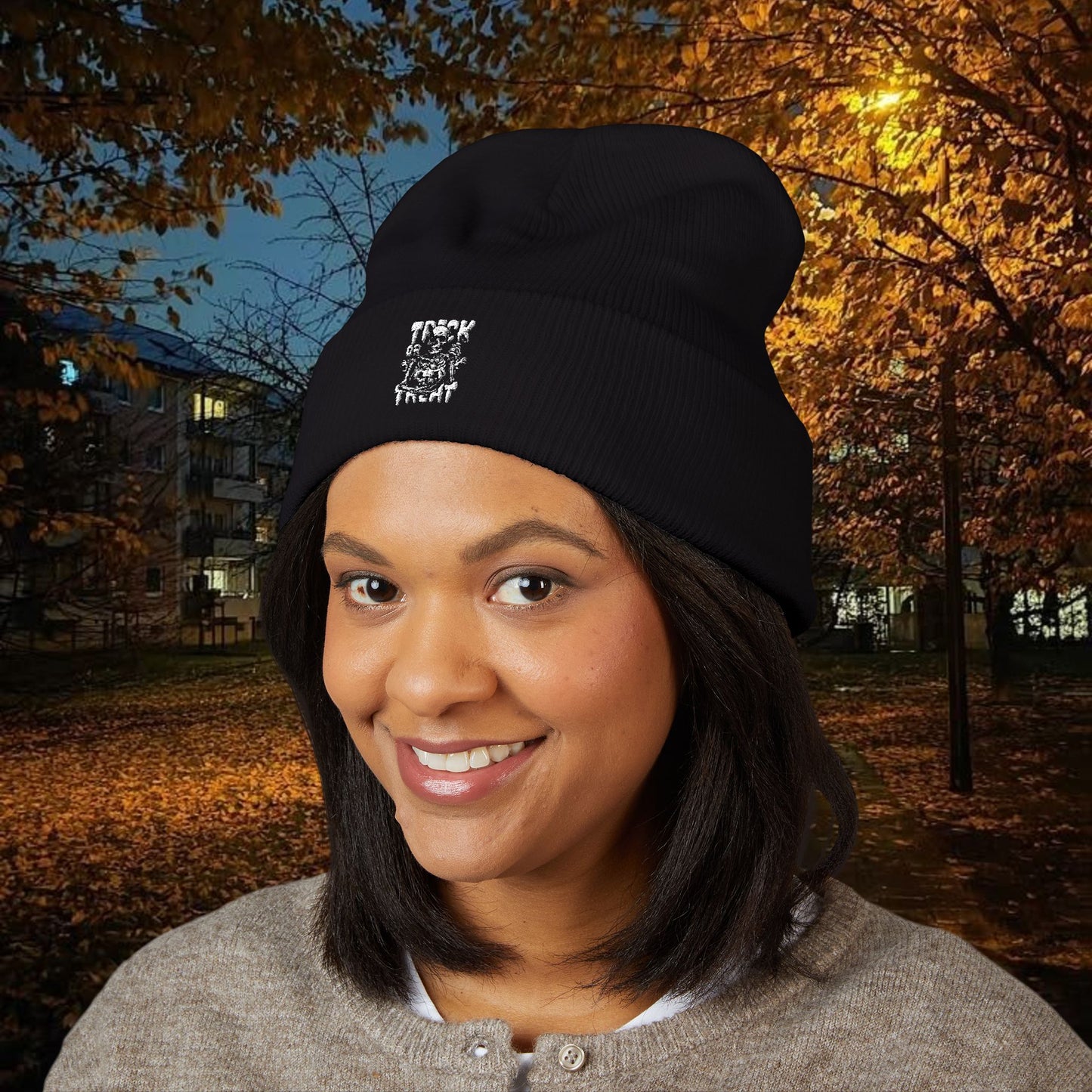 Classic Cuffed Beanie with Unique Embroidery, Winter Hat Gift, Streetwear Style, Cozy Beanie, Unisex Accessories
