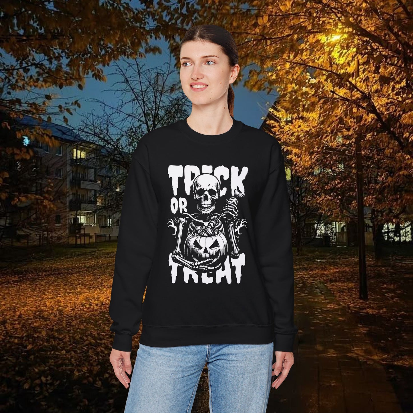 Halloween Skeleton Crewneck Sweatshirt