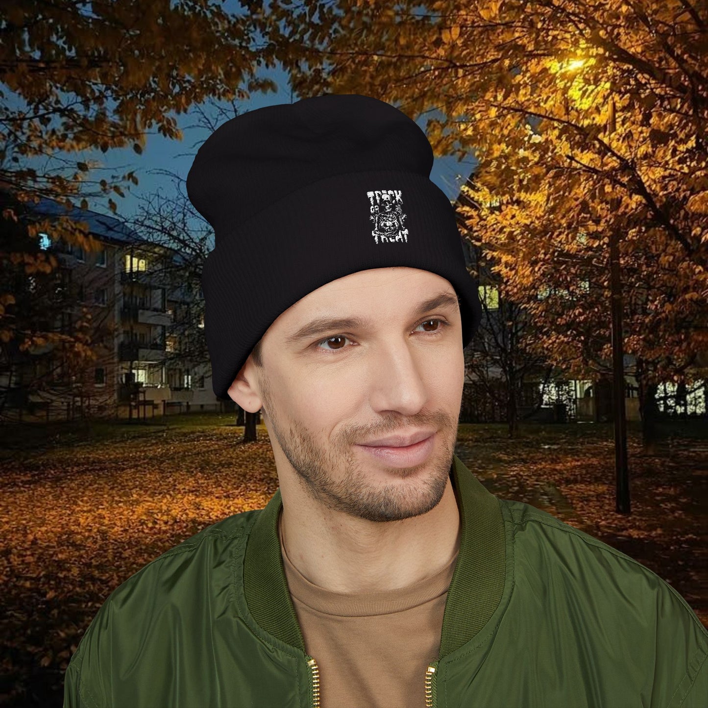 Classic Cuffed Beanie with Unique Embroidery, Winter Hat Gift, Streetwear Style, Cozy Beanie, Unisex Accessories