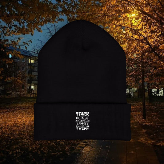 Classic Cuffed Beanie with Unique Embroidery, Winter Hat Gift, Streetwear Style, Cozy Beanie, Unisex Accessories