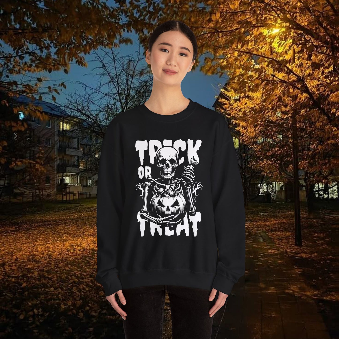 Halloween Skeleton Crewneck Sweatshirt