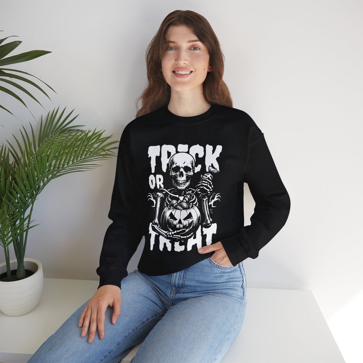 Halloween Skeleton Crewneck Sweatshirt